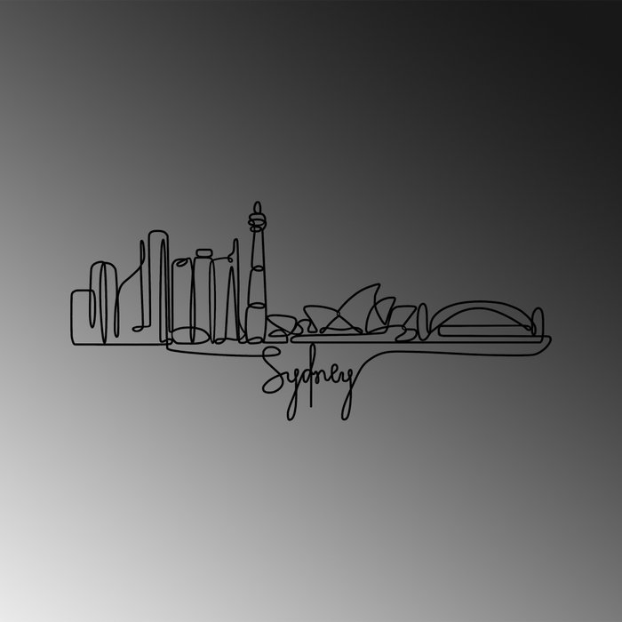 Wallity Sydney Escultura de Pared de Metal Negra Wallity Sydney Escultura de Pared de Metal Negra